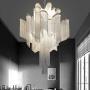 DEARLAN Chandeliers Modern Contemporary Chandelier 8 Lights Island Aluminum Chain Pendant Ceiling Lighting Fixture for Dining Room Living Room Bedroom Hotel Hallway W23.6'' H59.1''