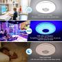 WinnowTe 36W LED Music Ceiling Light with Bluetooth Speaker Smart APP and Remote Control, RGB Color Changing, Dimmable Modern Flush Mount Ceiling lamp for Living Room, Bedroom, Dining Room