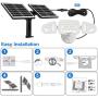 MEIKEE Solar Lights Outdoor, Dusk to Dawn LED Security Lights, 3 Adjustable Heads, Wide Angle Illumination, IP66 Waterproof Solar Powered Exterior Spotlights for Garage Patio Yard(NO Motion Sensor)