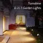 Tomshine 6-in-1 Landscape Lights 12V 20W Low Voltage Outdoor Spotlights IP65 Water-Resistant Plug in Garden Path Lights Warm White for Walkway Trees Yard