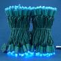 Blue Wide Angle LED Christmas Lights, 66 Ft 200 LED UL Certified Commercial Grade 5mm Holiday String Light, End to End Connectable Indoor & Outdoor Green Wire Lights Set (Blue)