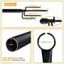 SURNIE String Light Poles Outdoor 9ft 4 Prong Fork Stainless Steel Light Pole Patio Lights Christmas Light Pole Garden Wedding Cafe Patio Party Backyard Terrace Decoration 4 Pack