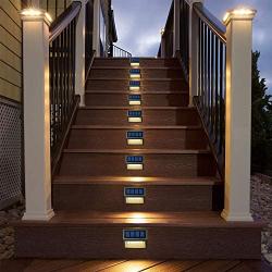 Solar LED Lights for Deck Steps Pathway Yard Stairs Fences, Outdoor Waterproof, 6 Pack