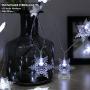 HOME RIGHT Christmas Snowflake String Lights, 20Ft 40 LED Decorative Waterproof Remote Control Battery Powered String Light for Indoor Outdoor Garden Patio Yard Camping Halloween Holiday White
