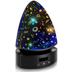 Moredig Night Lights for Kids, Universe Star Projector 360 Degree Rotation Space Light Projector with USB Cable for Bedroom - Black