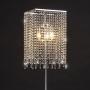 GDLMA Silver Crystal Raindrop Floor Lamp for Bedroom,Living Room,Girls Room or Wedding Gift