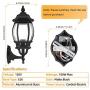 Dusk to Dawn Sensor Outdoor Wall Lantern, Exterior Wall Sconce Light Fixture with E26 Base Socket, Matte Black Wall Mount Lamp, Anti-Rust Waterproof with Clear Glass Shade for Garage, Porch, Doorway