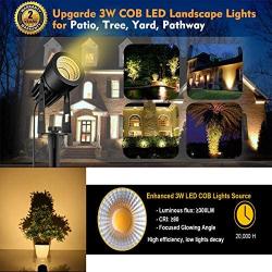 GreenClick Landscape Lighting, 3W 12V Extendable LED Garden Lights 1800 Lumen Warm White Landscape Lights IP65 Waterproof Outdoor Spotlights for Walls Trees Flag Pathway(6 Pack)