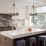 ISURAUL Wagon Wheel Chandelier, Round Farmhouse Chandeliers 6-Light Fixture with Natural Ropes for Dining Room, Living Room, Bedroom, Foyer and Kitchen Island