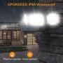 LEPOWER 45W LED Security Lights Motion Sensor Light Outdoor, 4500LM Motion Flood Light, 5000K, IP65 Waterproof, Durable Adjustable 3 Head Sensor Light Motion Detector for Garage, Yard, Patio, Porch