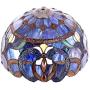 Tiffany Hanging Light W12H32 Inch Blue Purple Cloudy Stained Glass Pendant lamp 1E26 S558 WERFACTORY Series Lamps Chandelier Ceiling Fixture Kitchen Island Bar Hallway Living Room Dining Room Loft