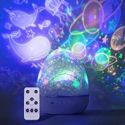 Star Night Light for Kids, Universe Night Light Projection Lamp, Ocean Night Light Projection Lamp, SUPERDANNY 360° Rotating Colorful Adjustable Brightness LED Lamp for Bedroom-6 Sets of Film