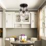 Semi Flush Mount Ceiling Light, Farmhouse Mason Jar Lights for Kitchen, Dining Room & Hallway, Oil Rubbed Bronze（L11.8'' × W11.8'' ×H13''）