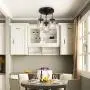 Semi Flush Mount Ceiling Light, Farmhouse Mason Jar Lights for Kitchen, Dining Room & Hallway, Oil Rubbed Bronze（L11.8'' × W11.8'' ×H13''）