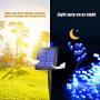 Solar Christmas Lights,72FT 200 LED 8 Modes Solar String Lights Outdoor,Waterproof Starry Fairy Lights for Indoor/Outdoor Commercial Decor Ambiance Home Patio Lawn Garden Holiday Party(Blue)