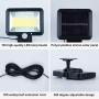 Solar Sensor Lights Outdoor, 100 LED COB Split Motion Sensor Wall Light, IP65 Waterproof Solar Power Lamp with Ajustable Solar Panel for Patio, Porch, Garage, Barn