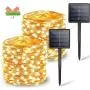 OZS 2-Pack Each 72ft 200LED Solar String Lights Outdoor, Updated More Durable Solar Christmas Lights, Waterproof Copper Wire 8 Modes Fairy Lights for Christmas Wedding Yard Party (Warm White) OZS 2-Pack Each 72ft 200LED Solar String Lights Outdoor, Updated More Durable Solar Christmas Lights, Waterproof Copper Wire 8 Modes Fairy Lights for Christmas Wedding Yard Party (Warm White)