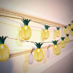 WISHWILL 20ft 20 LED Pineapple String Lights, Battery Operated Fairy String Lights for Party Birthday Wedding Home Bedroom Decoration (Warm White)