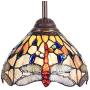 Capulina Tiffany Pendant Light W8''xH65'', Tiffany Kitchen Counter Lighting,Hanging Tiffany Style Lamp, Tiffany Dragonfly Hanging Lights for Kitchen, Pendant Light for Kitchen, Tiffany Mini Pendant Lamp