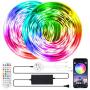 LED Strip Lights 65.6ft RGB LED Strip Lights SMD 5050 LED Lights,Music sync Color Changing Strip Lights with 40 Keys Remote+Bluetooth Controller Led Lights Strip for Home TV Party Decoration
