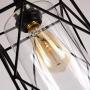 HMVPL Adjustable Pendant Lighting Fixture, Modern Iron Industrial Mini Swag Hanging Lamps with Glass Shade for Kitchen Island Bedroom Hallway Bar Living Room