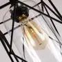 HMVPL Adjustable Pendant Lighting Fixture, Modern Iron Industrial Mini Swag Hanging Lamps with Glass Shade for Kitchen Island Bedroom Hallway Bar Living Room
