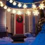 Joseky Christmas Snowflake Lights, Holiday Bedroom Led Decorative String Lights 20 Feet 40 Inches Battery-Powered, Suitable for Christmas/Family Gathering/Bedroom Decoration Warm White