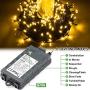 Quntis Christmas String Lights - Outdoor Indoor 132FT 300 LEDs Fairy String Lights Battery Operated Decoration Twinkle Lights with Timer for Home Garden Tree Wedding Party Valentines Day, Warm White