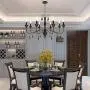 VINLUZ Black Rustic French Country Chandelier Lighting, 8 Light Metal Vintage Kitchen Island Pendant Light for Dining Room Industrial Farmhouse Ceiling Hanging Fixture