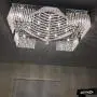 Munsinn Crystal Raindrop Chandelier Modern Lighting Flush Mount LED Ceiling Light Fixture Pendant Lamp for Dining Room Bathroom Bedroom Livingroom