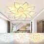 Dimmable LED Chandelier Modern Metal Acrylic with Remote Control Flush Mount Ceiling Lamp Living Room Chandelier Chic Design Kitchen Hanging Lamp Bedroom（15 Lights）