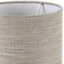 Oneach Modern Table Lamps Set of 2 with Dual USB Charging Port an AC Outlet 15” Bedside Desk Lamp for Bedroom Living Room Grey Cylinder Shade