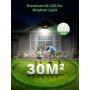 LITOM Solar Lights Outdoor with Remote Control, 3 Lighting Modes, 270°Wide Angle, IP67 Waterproof, Easy-to-Install Security Lights for Front Door, Yard, Garage, Deck, Fence-2 Pack