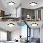 SviDau Remote Controlled Flush Mount Ceiling Light Fixture(12 Inch 24W), 3000K-6500K Color Changing Dimmable LED Lamp for Bedroom Kitchen Hallway Porch Closet Room, Square