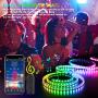 50Ft LED Strip Lights Music Sync Color Changing RGB LED Strip 44-Key Remote, Sensitive Built-in Mic, App Controlled LED Lights Rope Lights, 5050 RGB LED Light Strip(APP+Remote+Mic+3 Button Switch)