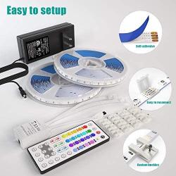 Led Strip Lights, 65.6ft Led Lights for Bedroom, Room, Kitchen, Color Led Light Strips Kit with Remote