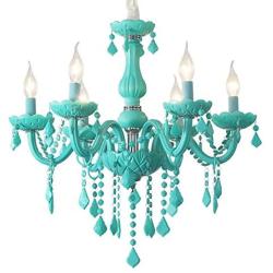 Chandelier Candle Ceiling Lights Pendant Ceiling Fixture Lamp Dining Room Flush Mount Chandeliers Green 5 Lights