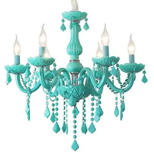 Chandelier Candle Ceiling Lights Pendant Ceiling Fixture Lamp Dining Room Flush Mount Chandeliers Green 5 Lights