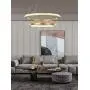 Modern Gold Chandeliers LED 2 Rings Pendant Light Adjustable Stainless Steel Ceiling Light Fixture for Living Room Dining Room Bedroom Modern Gold Chandeliers LED 2 Rings Pendant Light Adjustable Stainless Steel Ceiling Light Fixture for Living Room Dining Room Bedroom