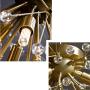Modo Lighting Modern Firework Chandelier Light Crystal Sputnik Pendant Light Fixtures Dandelion Ceiling Lamp for Bedroom Living Dining Room Kitchen Island (6 Light)