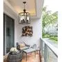 VINLUZ Industrial Pendant Lighting Black 3-Light Kitchen Island Chandeliers Modern with Clear Glass Shade, Foyer Farmhouse Lighting Fixture Ceiling Hanging for Dining Room Entryway