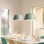 LAKIQ Modern Pendant Light Dome Shade Single Hanging Pendant Lamp Kitchen Island Lighting for Dining Room Living Room Bedroom (9.84,Green)