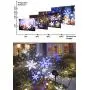 EAMBRITE Christmas Projector Lights LED White Blue Rotating Snowflake Projector Light for Birthday Wedding Theme Party Garden Home Winter Outdoor Indoor Decor
