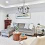 LALUZ Black Chandelier, Dining Room Fixture Transitional Modern Farmhouse Kitchen Island Lighting, 26 inches, 6 Source