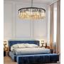 SUSUO Luxury Contemporary Round Island Crystal Chandelier with 8 Lights for Dining Room Living Room W33.5'' x H7''