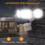 LEPOWER 45W LED Security Lights Motion Sensor Light Outdoor, 4500LM Motion Flood Light, 5000K, IP65 Waterproof, Durable Adjustable 3 Head Sensor Light Motion Detector for Garage, Yard, Patio, Porch