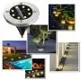 12 Pack Solar Ground Lights Outdoor with 8 LEDs Warm White Auto on/off Garden Waterproof In-Ground Disk Lights for Patio, Yard, Lawn, Pathway, Walkway 12 Pack Solar Ground Lights Outdoor with 8 LEDs Warm White Auto on/off Garden Waterproof In-Ground Disk Lights for Patio, Yard, Lawn, Pathway, Walkway