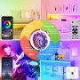 16.4ft/5M Micomlan Led Strip Lights , Music Sync Color Changing RGB LED Lights with Remote,''Smile Face''Controller and Bluetooth APP Controlled Lights for Bedroom Home Decoration