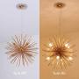 Jaycomey Firework Chandeliers with 8 Lights,Modern Rose Gold Pendant Lighting,Stanless Steel Ceiling Light Fixtures Wrought Aluminum Pendant Lamp for Bedroom Living Room,Dia19.6 Inch
