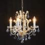 Saint Mossi Crystal Maria Therese Gold Chandelier Lighting 4 Lights H17” W18''
